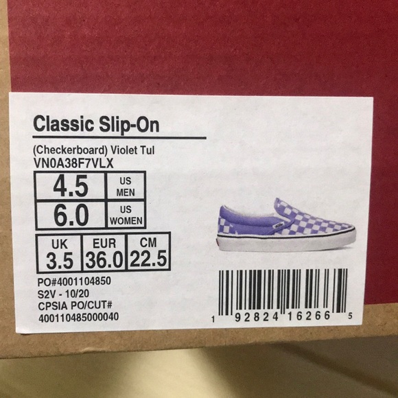 Vans classic slip on violet NWT - Picture 9 of 9